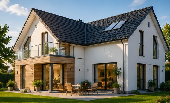 Nachher – fertig gedämmtes und saniertes Wohnhaus