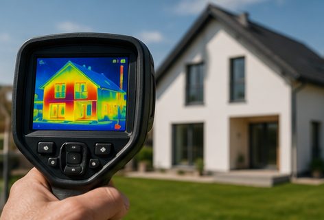 Thermografie-Aufnahme mit erkennbaren Schwachstellen